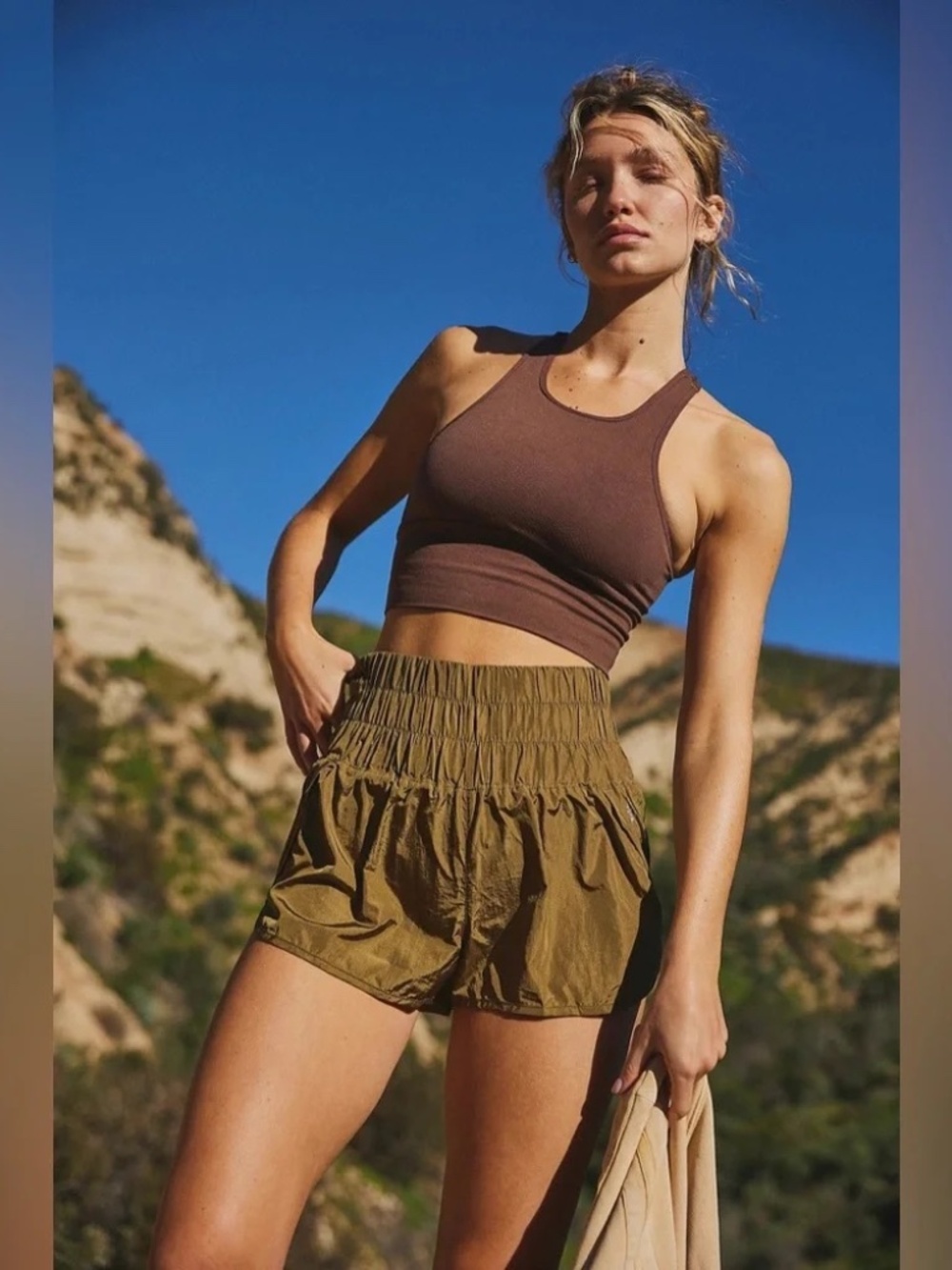Free People - FP Movement - The Way Home Shorts in Army - NWOT